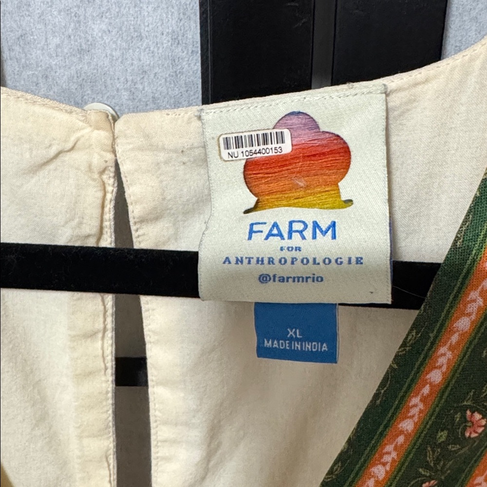 Farm Rio x Anthropologie Palm V-Neck Midi Dress size XL - Picture 8 of 14